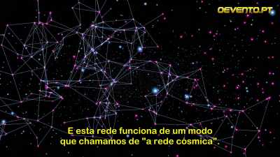 Și această matrice funcționează
prin ceea ce numim rețeaua cosmică. - The Cosmic Secret