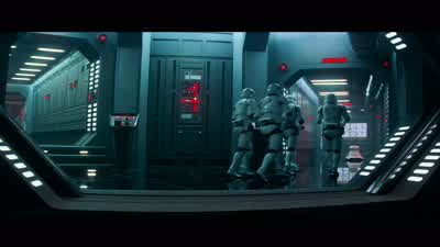 ANNOUNCER: All sentry droids... all sentry droids... resynchronize to Galactic Standard Time. Offset 473. How are we getting in? - Star Wars: Episode VII   The Force Awakens