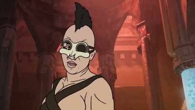 -I am a god!
-Aah! - The Spine of Night