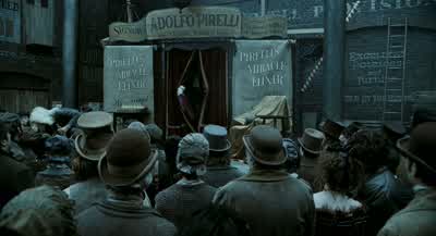 I am Adolfo Pirelli The king of the barbersThe barber of kings A buon giorno good dayI blow you a kissAnd IThe so famous Pirelli I wish a to know aWho has a da nerve a to sayMy elixir is pissWho says thisI doI'm Mr Sweeney Todd of Fleet StreetI have - Sweeney Todd: The Demon Barber of Fleet Street