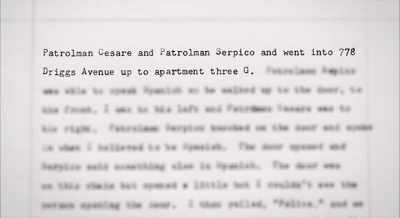 "I am conducting my own
confidential investigation, - Frank Serpico