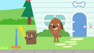 I am. I got a bat. I got a tee.
All we need now is... - Sago Mini Friends