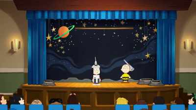 I am the powerful Saturn V rocket. - Snoopy in Space