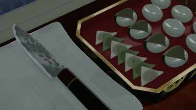 I am unarmed,
but for a small knife to cut bean cake. - BLUE EYE SAMURAI