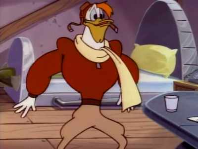 -I am Waddleduck!
-[laser blasts] - DuckTales