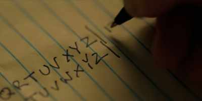 "I" becomes "B." - Dan Brown's The Lost Symbol
