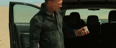 Here. I bet you make it 20 miles before you consider drinking that. - Quantum of Solace