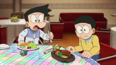 I bet you saw a balloon or a cloud
or a bird or something. - Doraemon the Movie: Nobita's Sky Utopia