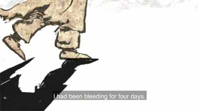 I bled for four days, - Killing Gaza