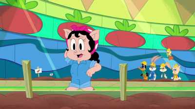I built a section for tomatoes,
potatoes and broccoli. - Bugs Bunny Builders