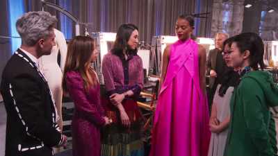 - I can also see, like, a Brie Larson.
- Yes! - Next in Fashion