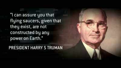 "I can assure you
that flying saucers, - Unacknowledged
