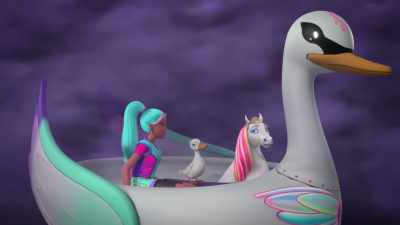I can barely see anything.
Where do we go? - Barbie: A Touch of Magic