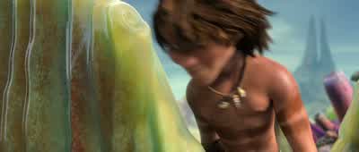 I can help youbut we're going to have to make a few changes around hereThe log ride is overDrop the logNow kick it awayFartherReally - The Croods
