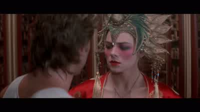 I can see things no one else can seeWhy are you dressed like that I was getting married - Big Trouble in Little China