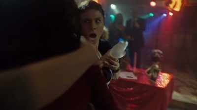 I can take the littlest lesbian!
She's bisexual, you muppet! - Wynonna Earp: Vengeance