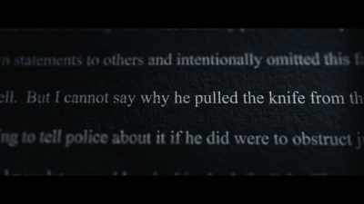 I cannot say why
he pulled the knife - Who Killed Robert Wone?