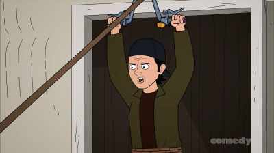 I can't hear you!
I'll just jump down there - Corner Gas Animated