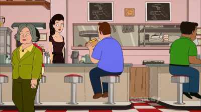 I can't use our bathroom
with all these people around. - Corner Gas Animated
