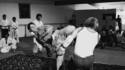 I caught a roundhouse kick
right here - Dealt