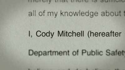 "I, Cody Mitchell, hereafter
referred to as the Affiant, - Outcry