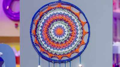 I created a crocheted mandala - Craftopia