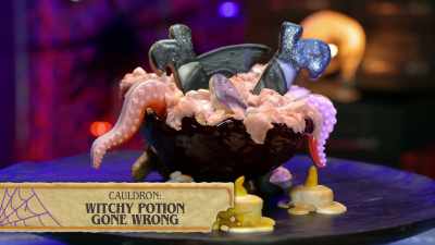 I created a witchy cauldron
gone wrong. - Halloween Cookie Challenge