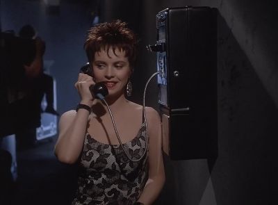 [Crockett]
I'll be there at, um— - Miami Vice