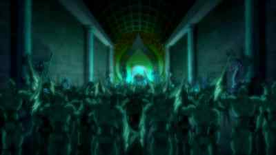 CROWD [CHANTING]:
War, war, war! - Justice League: The Flashpoint Paradox
