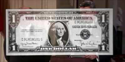 I defaced the dollar bill
with my picture on it. - Hot Money