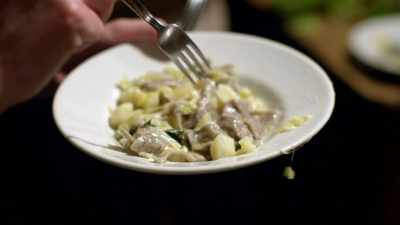 I defy anyone who tries
pizzoccheri with Bitto - Stanley Tucci: Searching for Italy