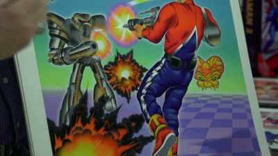 I did this checkerboard base, - Video Game Box Art: The Stories Behind the Covers