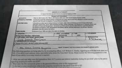 I did my initial
sworn statement the day after. - Leavenworth