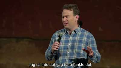 I didn't say it. I just thought that.
I was like... [grunts] - Mike Birbiglia: Thank God for Jokes