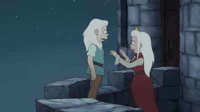 -I didn't say "villain."
-[Dagmar grunts] - Disenchantment