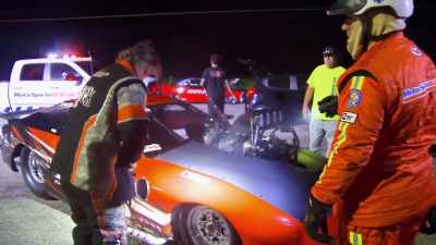 I didn't see nothing behind
us. I just see it right there. - Street Outlaws No Prep Kings Team Attack