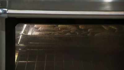 I didn't take them out
so that they can just bake - Halloween Cookie Challenge