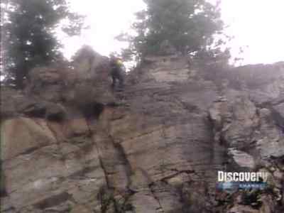I do not know if the rope will hold. - Man vs. Wild