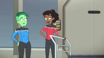 I don't know. Getting some
uptight hunk all wound up - Star Trek: Lower Decks