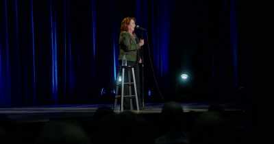 I don't love calling there
'cause he has his hearing aids. - Kathleen Madigan: Hunting Bigfoot