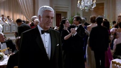 I don't recall seeing your name on the guest list - The Naked Gun 2½: The Smell of Fear