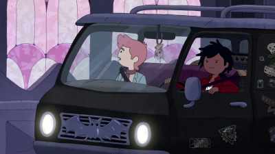 I don't remember this part
of downtown being so...gothic. - Adventure Time: Fionna & Cake
