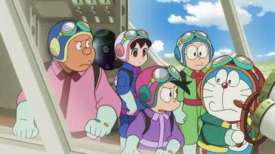 I don't see any crescent-shaped island. - Doraemon the Movie: Nobita's Sky Utopia