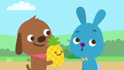 I don't think I've ever met
a pineapple before. - Sago Mini Friends