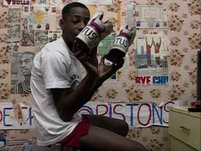I drew on these.
Look at my name. - Hoop Dreams
