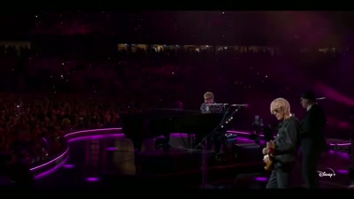 ♪ I entertain by picking brains ♪ - Elton John Live: Farewell from Dodger Stadium
