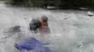 EVENTUALLY,
AS THE RAPIDS BUILD, - Man vs. Wild