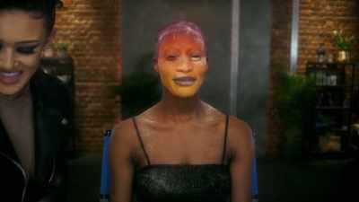 I feel awful, but it's the only way
I can set it. [laughs] - Glow Up: Britain's Next Make-Up Star