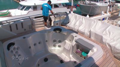- I feel like this
scrubbing is not gonna - Below Deck