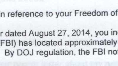I filed the original request
in August of 2014. - The Keepers